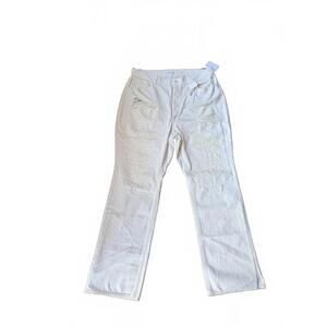 New Good American The Khloé Jean White High-Rise Straight Fit Pants, size 20